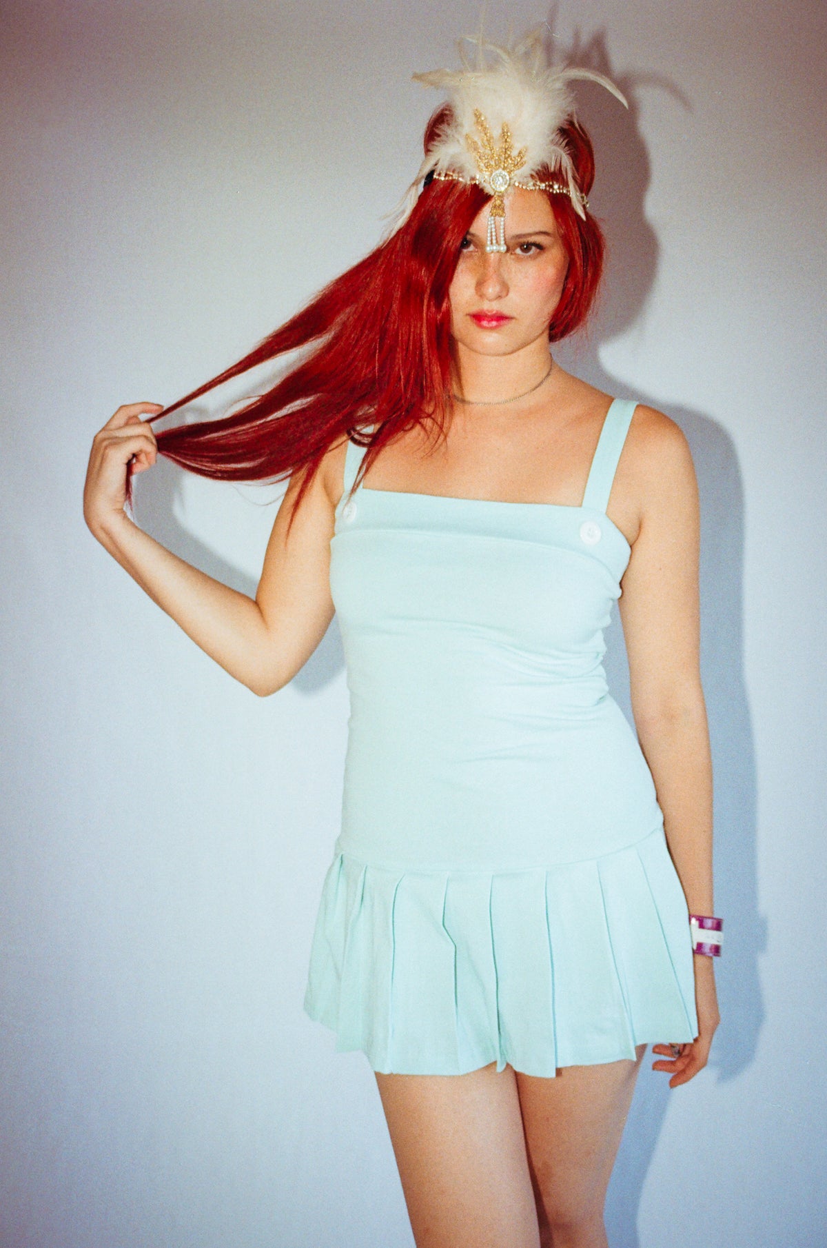 Macy Drop Waist Dress Aquamarine