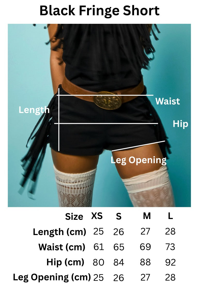 Fia Fringe Shorts Noir