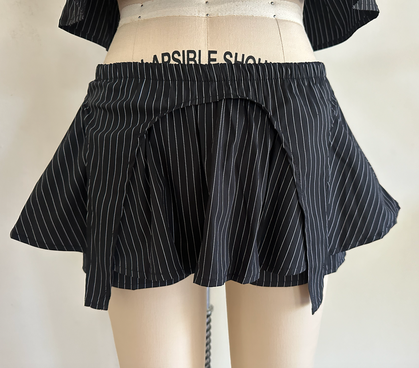 Pinstripe Garter Skort