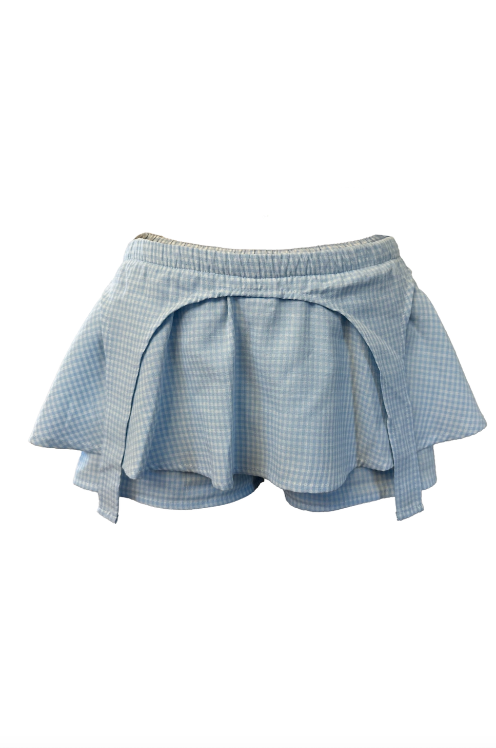 Blue Gingham Garter Skort