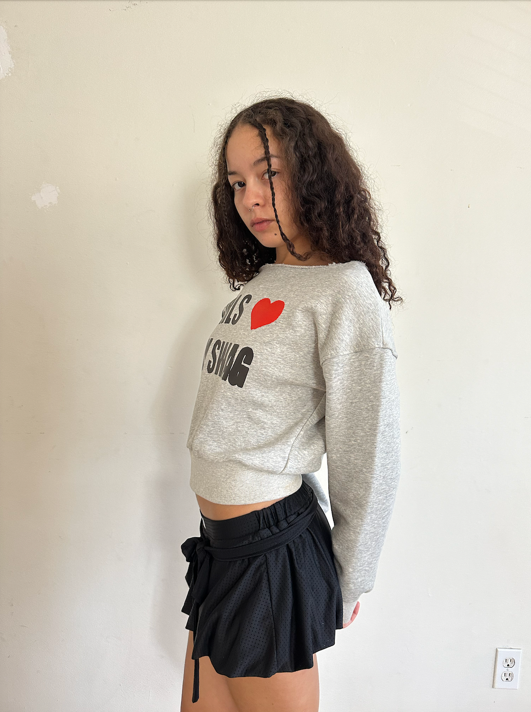 GIRLS <3 MY SWAG OFF SHOULDER SWEATSHIRT PRE ORDER