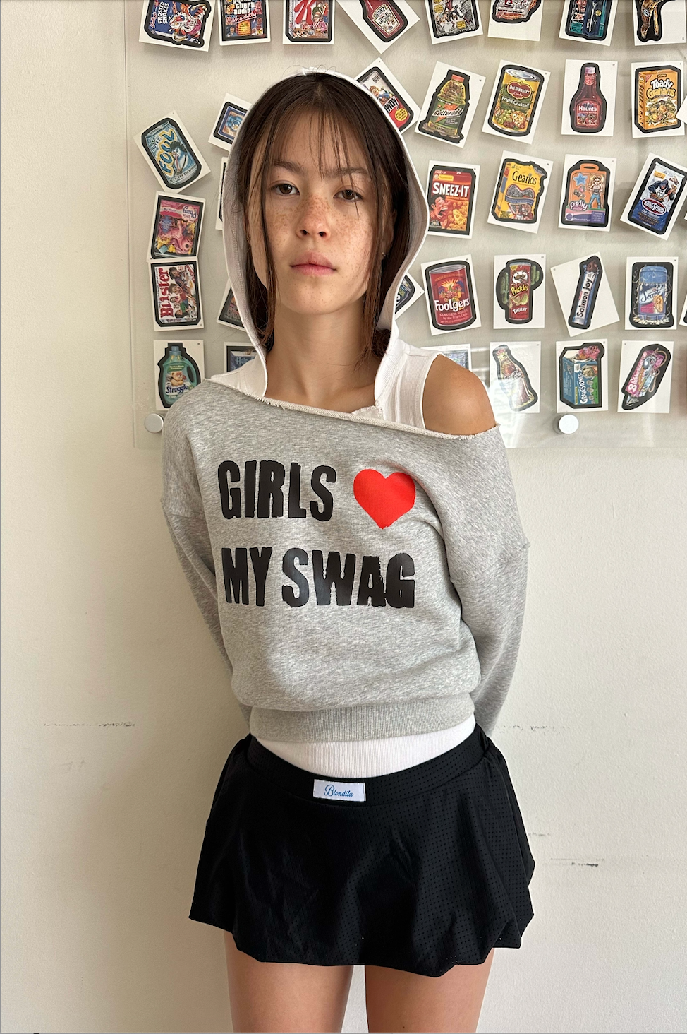 GIRLS <3 MY SWAG OFF SHOULDER SWEATSHIRT PRE ORDER