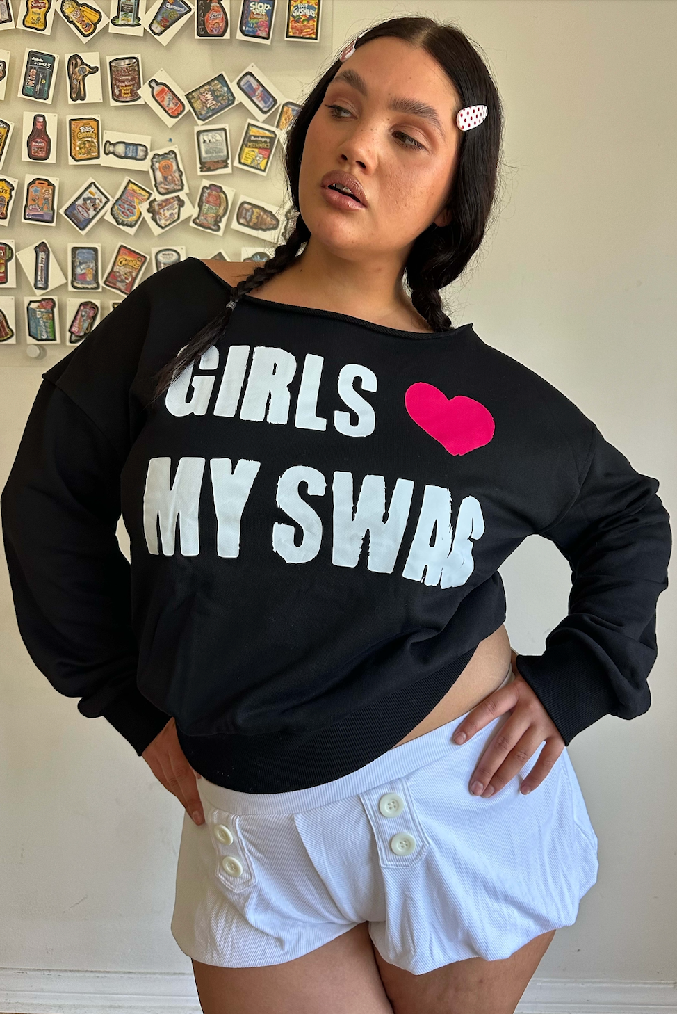 GIRLS <3 MY SWAG SWEATSHIRT NOIR