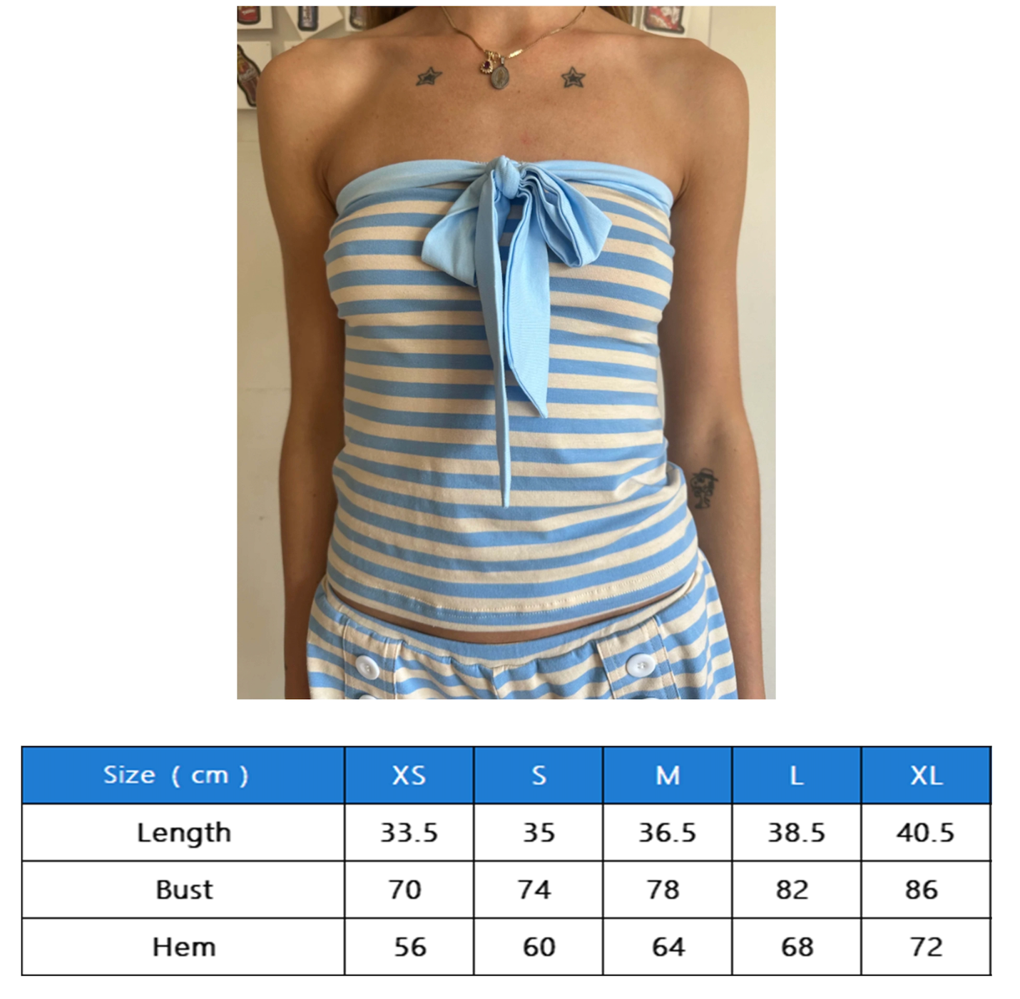 Polly Sailor Tube Top