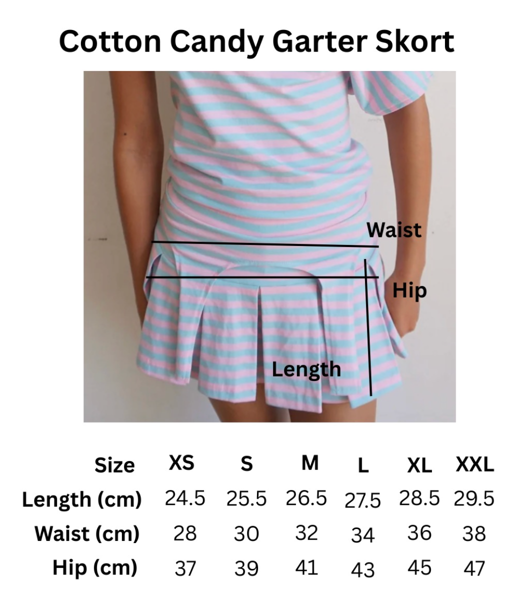 Cotton Candy Garter Skort