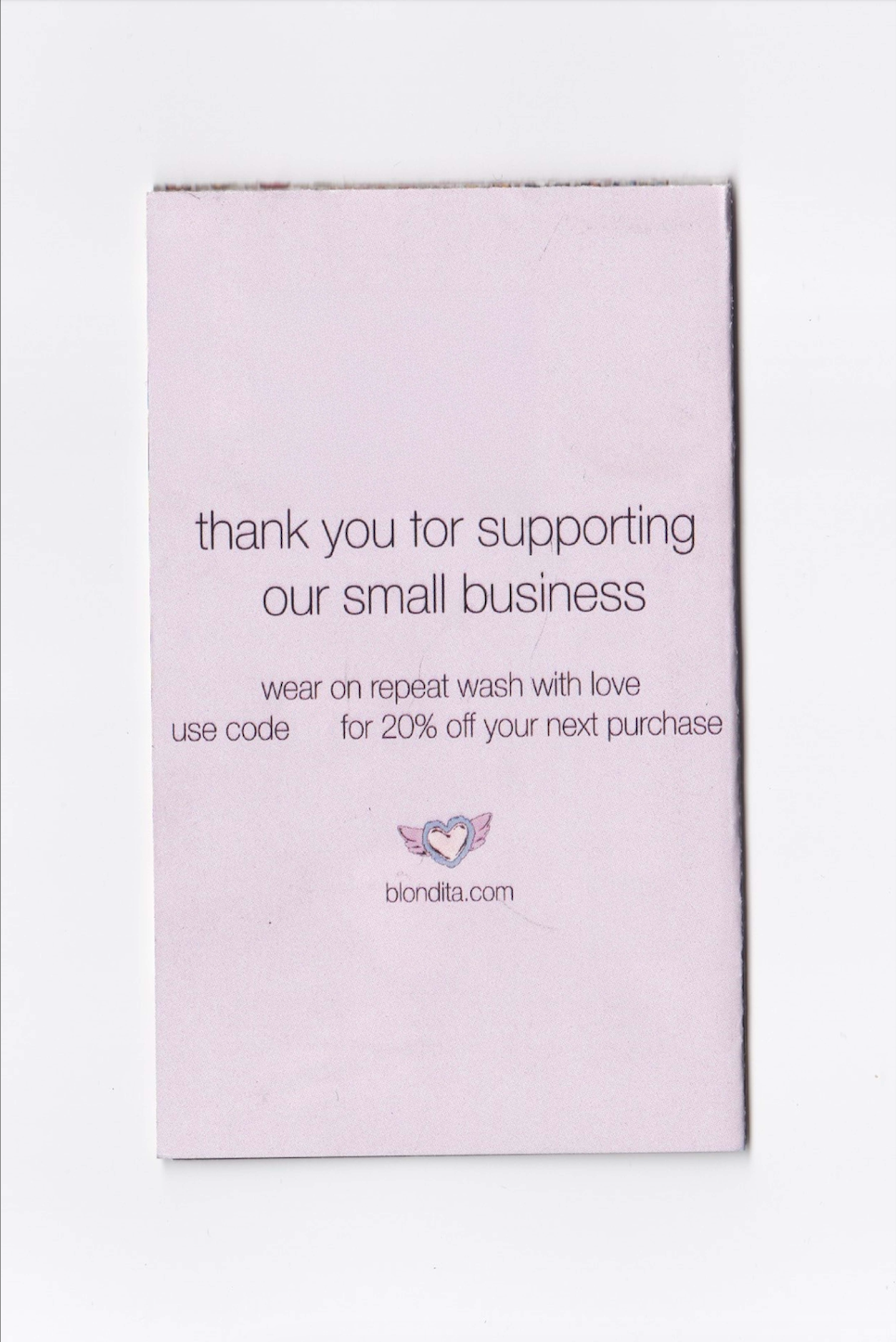 Small business thank you note