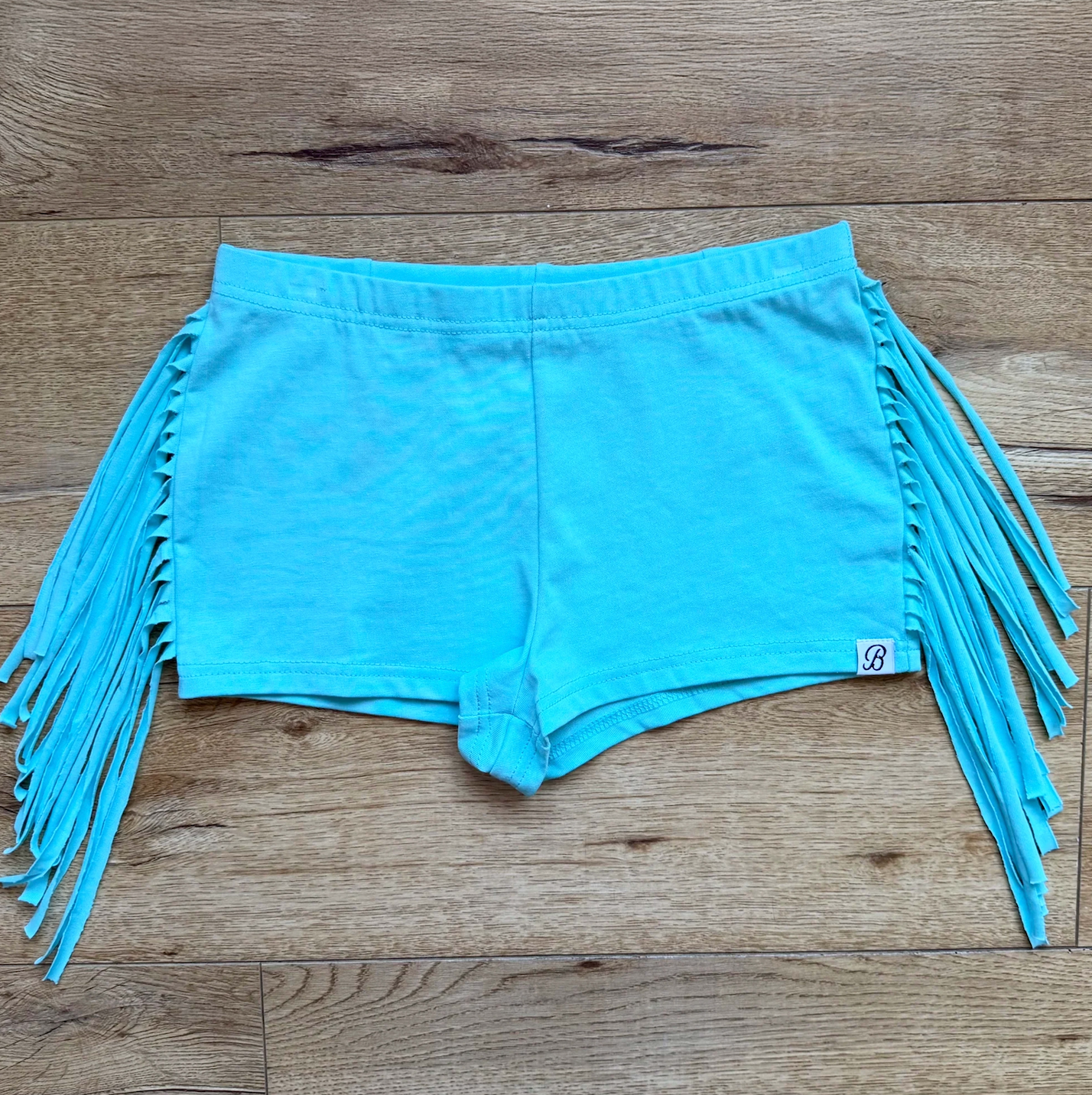 Fia Fringe Shorts Blue