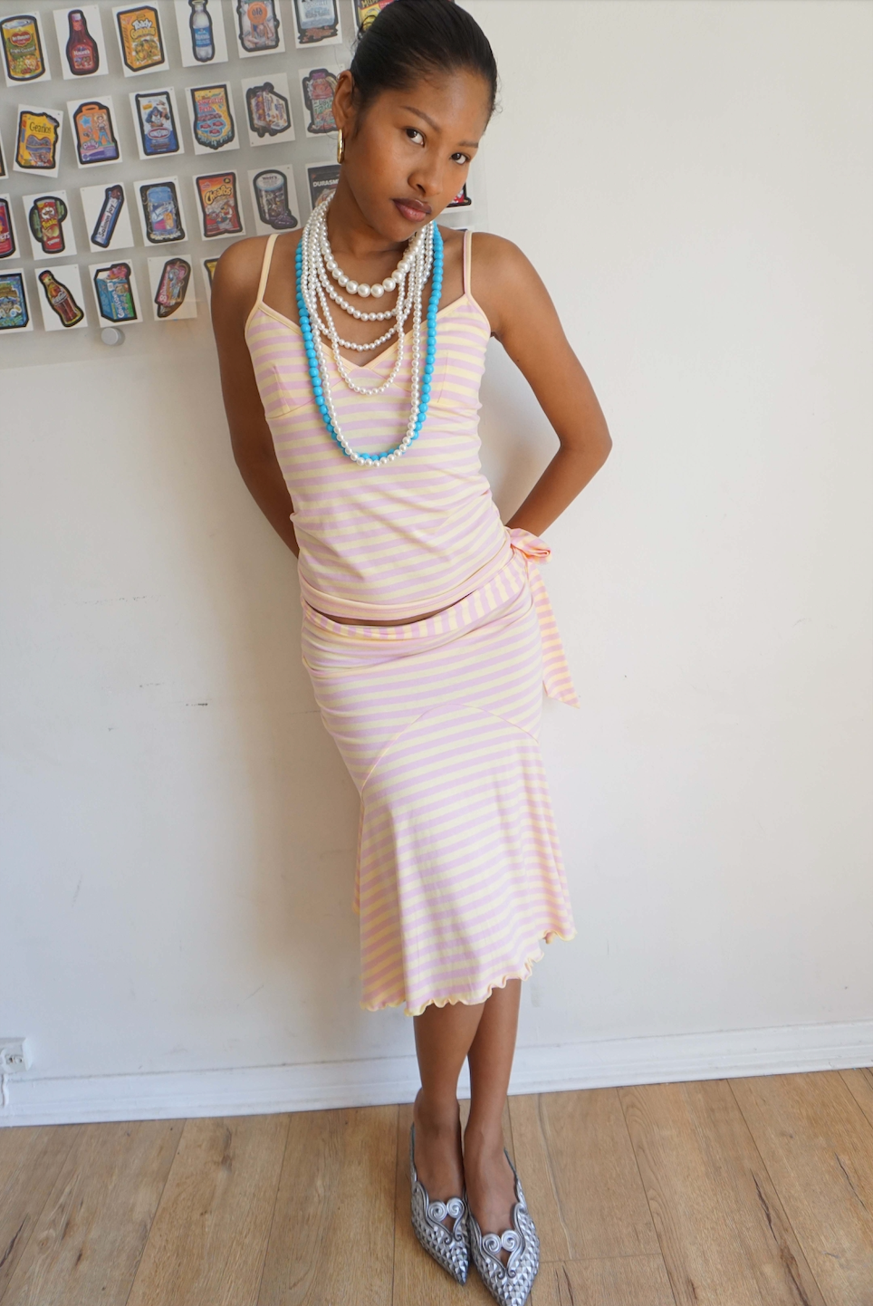 Whitney Midi Skirt — Pink Lemonade