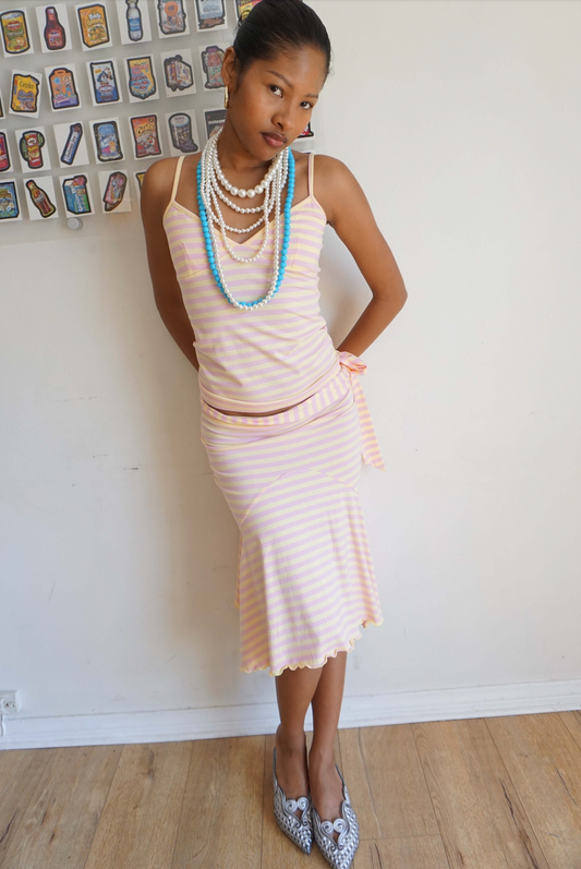 Whitney Midi Skirt — Pink Lemonade