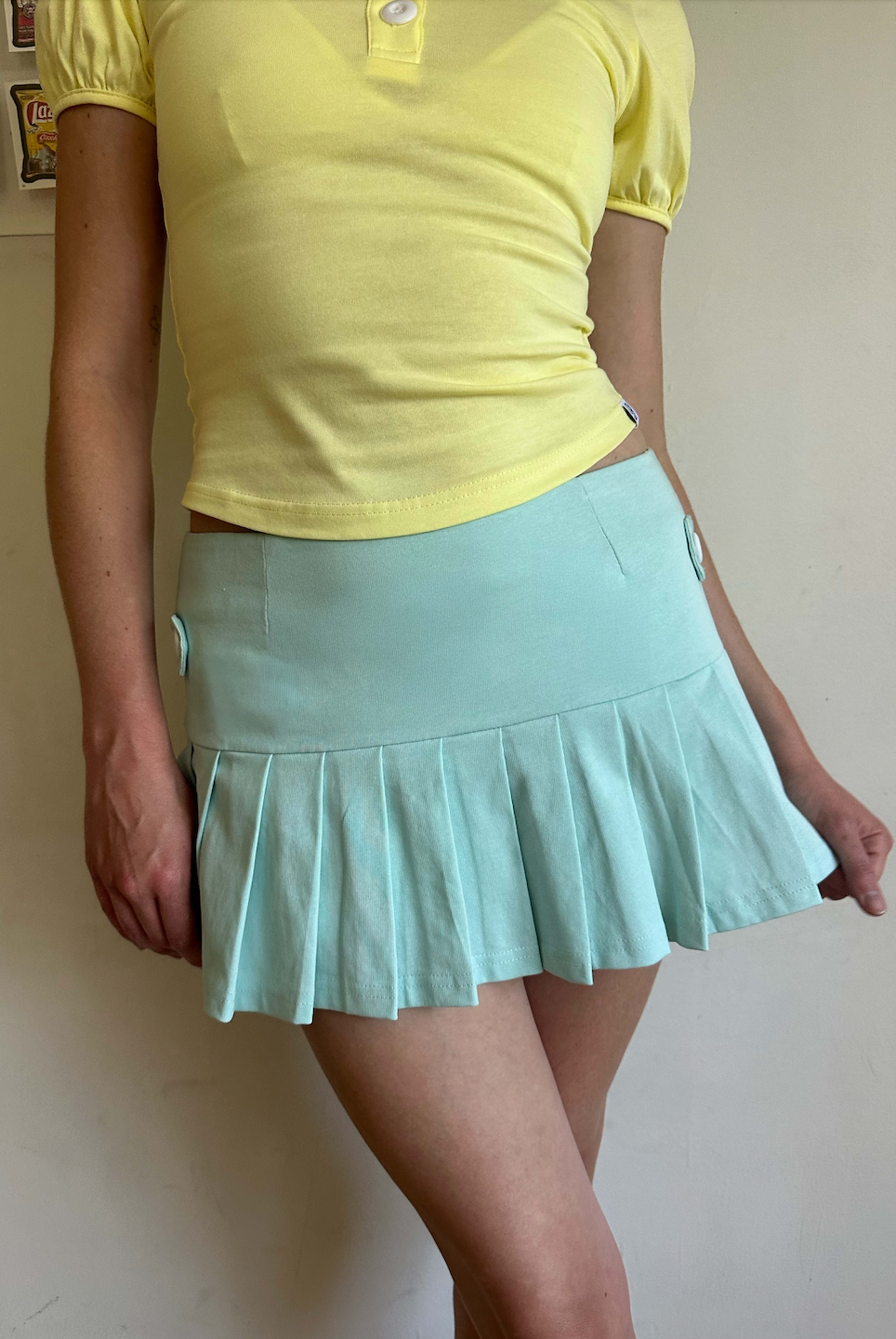 Coraline Pleated Skort Aquamarine