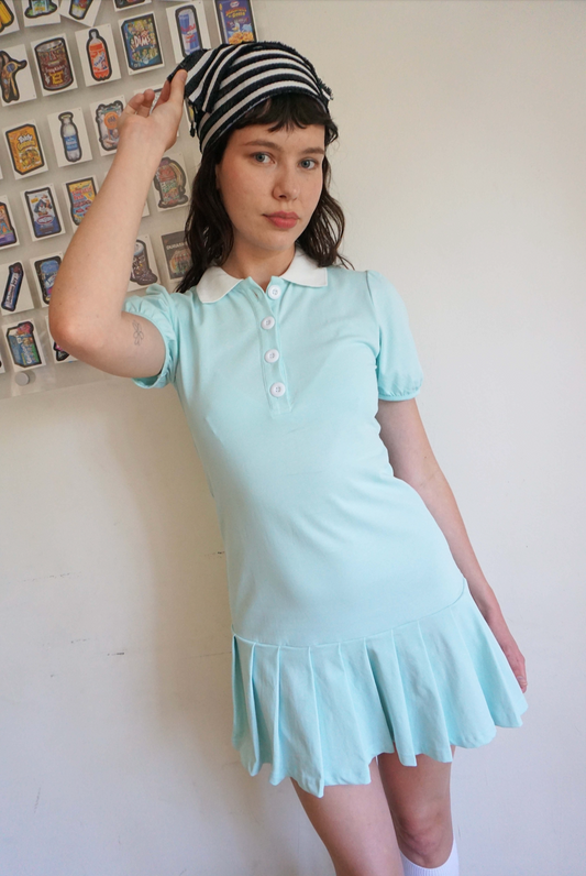 Kelsey Polo Dress — Aquamarine