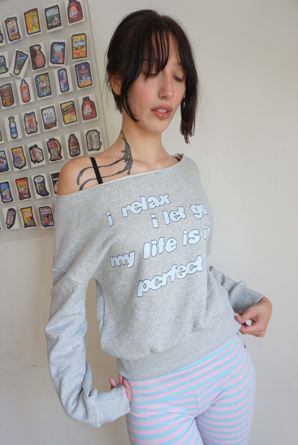 Relax Let Go Off Shoulder Sweatshirt 1/1