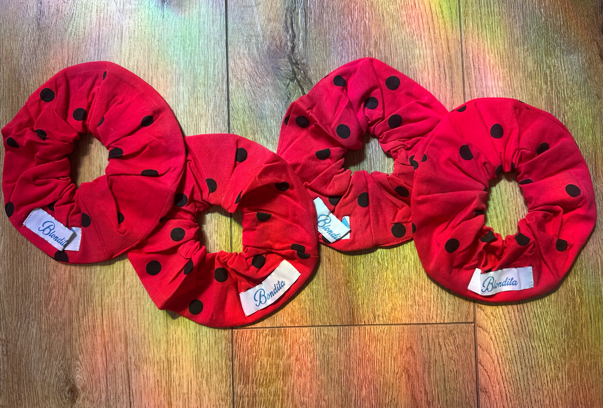 Lola Ladybug Polkadot Scrunchie