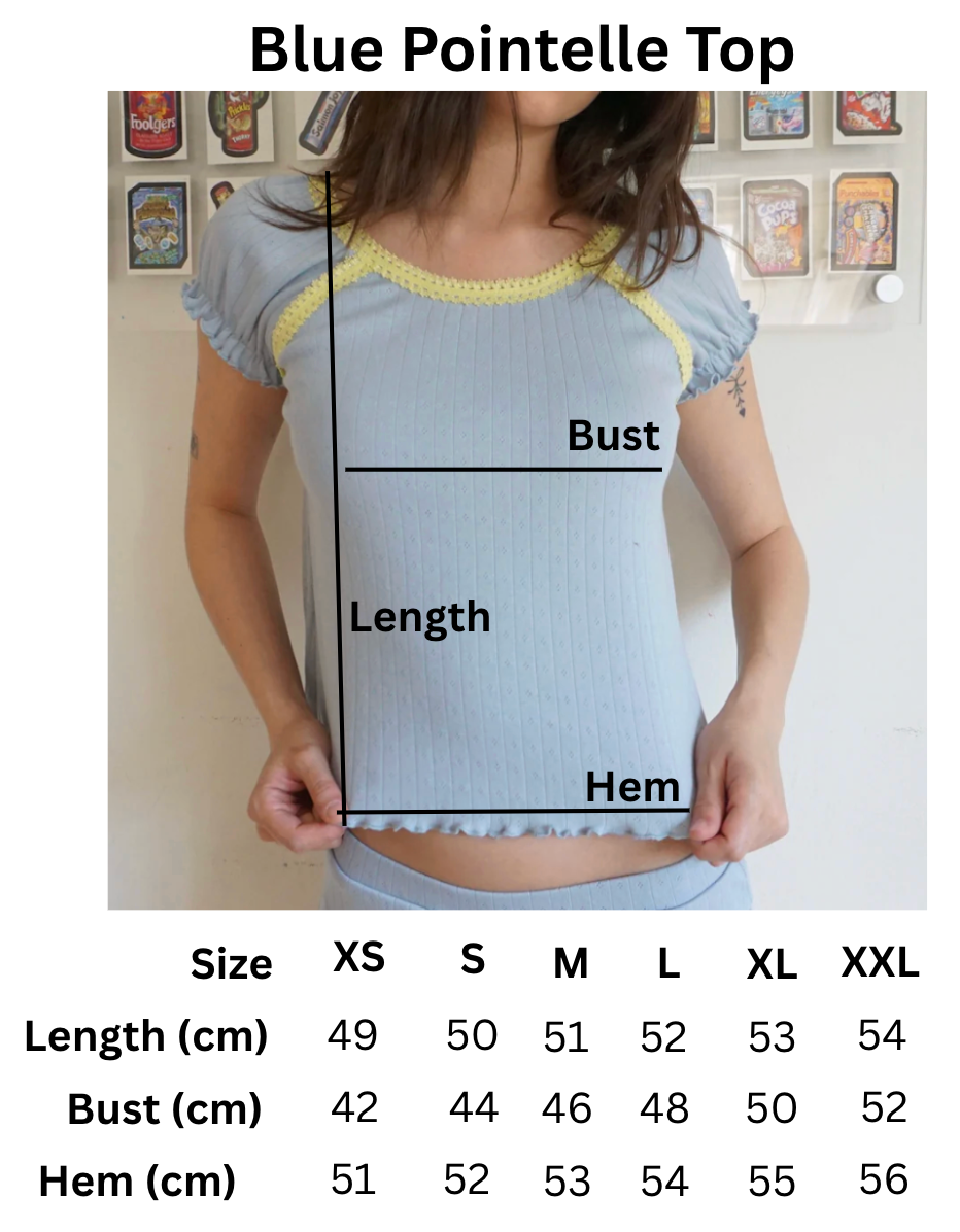 Billie Blue Pointelle Top