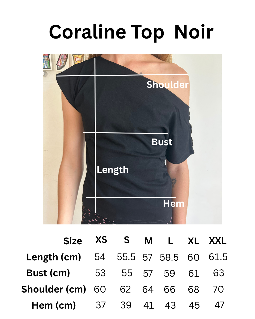 Coraline Top Noir